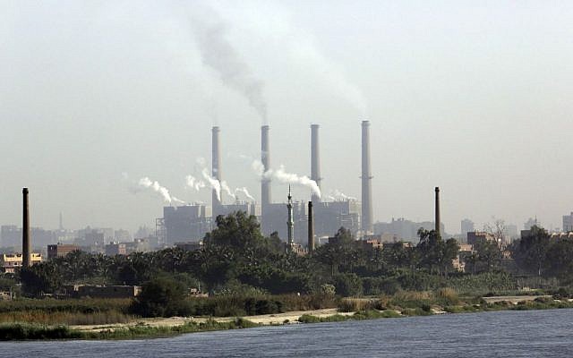 Illustrative photo of the Shoubra El-Kheima power station along on the Nile river in Cairo, Egypt. (photo credit: AP/Amr Nabil) Illustrative photo of the Shoubra El-Kheima power station along on the Nile river in Cairo, Egypt. (photo credit: AP/Amr Nabil)