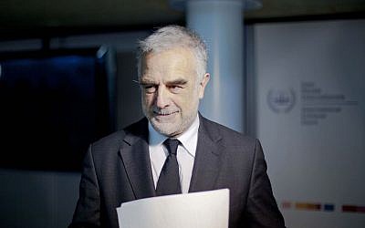 Former International Criminal Court prosecutor Luis Moreno-Ocampo (photo credit: AP Photo/Peter Dejong, File)
