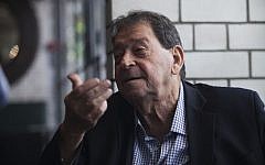 Binyamin Ben-Eliezer, April 30, 2014, in Tel Aviv. (AP/Dan Balilty)