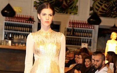 A model walks down the catwalk at Reuth Runway in Tel Aviv on May 19, 2014. (photo credit: Reuth/Courtesy)