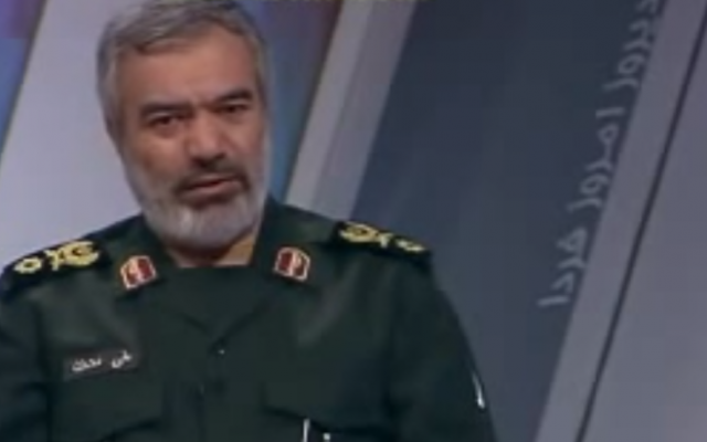Commander of the Islamic Revolution Guards Corps Navy Rear Admiral Ali Fadavi (YouTube screenshot)