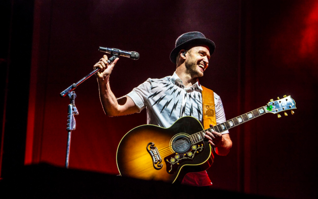 Justin Timberlake on the JT2020 tour (Courtesy Justin Timberlake)