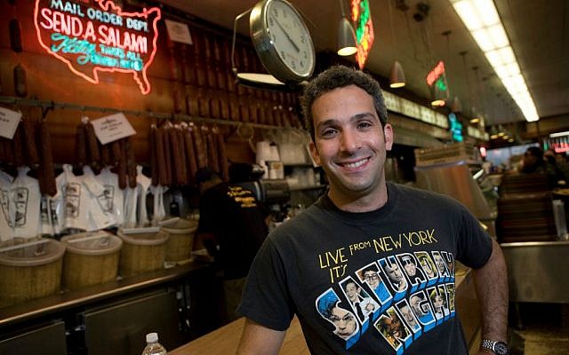 The 'Save the Deli' author at Katz's Delicatessen in New York. (Photo credit: Christopher Farber)