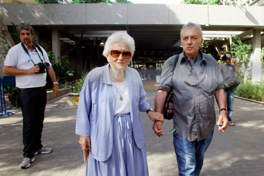 Dayan with his mother Ruth Dayan, after leaving the Tel Aviv municipal court on charges of beating his girlfriend. Dayan received a NIS 2,000 fine and 200 hours of community service (photo credit: Uri Lenz/Flash 90) Dayan with his mother Ruth Dayan, after leaving the Tel Aviv municipal court on charges of beating his girlfriend. Dayan received a NIS 2,000 fine and 200 hours of community service (photo credit: Uri Lenz/Flash 90)