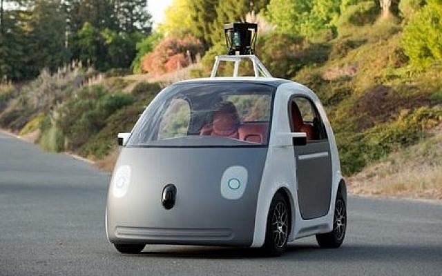This image provided by Google shows a very early version of Google's prototype self-driving car. The two-seater won't be sold publicly, but Google on Tuesday, May 27, 2014 said it hopes by this time next year, 100 prototypes will be on public roads. (photo credit: AP Photo/Google) This image provided by Google shows a very early version of Google's prototype self-driving car. The two-seater won't be sold publicly, but Google on Tuesday, May 27, 2014 said it hopes by this time next year, 100 prototypes will be on public roads. (photo credit: AP Photo/Google)