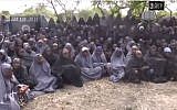 Video reportedly showing some of the 276 school girls kidnapped by Islamic group Boko Haram, May 12, 2014. (screen capture: YouTube/AFP news agency)