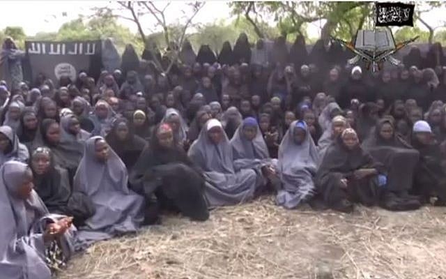 Video reportedly showing some of the 276 school girls kidnapped by Islamic group Boko Haram, May 12, 2014. (screen capture: YouTube/AFP news agency) Video reportedly showing some of the 276 school girls kidnapped by Islamic group Boko Haram, May 12, 2014. (screen capture: YouTube/AFP news agency)