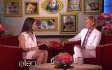Kunis talks to Ellen. (photo credit: YouTube screenshot)