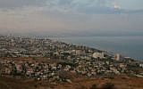 The view from Mount Bereniki of Tiberias and the Sea of Galilee (photo credit: Shmuel Bar-Am)