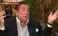 Los Angeles Clippers owner Donald Sterling speaks to CNN's Anderson Cooper, Monday, May 12, 2014 (screen capture:YouTube)
