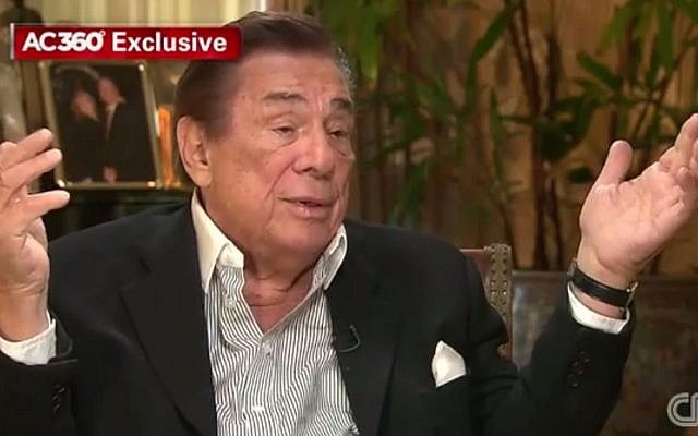 Los Angeles Clippers owner Donald Sterling speaks to CNN's Anderson Cooper, Monday, May 12, 2014 (screen capture:YouTube) Los Angeles Clippers owner Donald Sterling speaks to CNN's Anderson Cooper, Monday, May 12, 2014 (screen capture:YouTube)