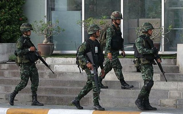 Illustrative photo of Thai soldiers, May 20, 2014 in Bangkok, Thailand (photo credit: AP /Apichart Weerawong) Illustrative photo of Thai soldiers, May 20, 2014 in Bangkok, Thailand (photo credit: AP /Apichart Weerawong)
