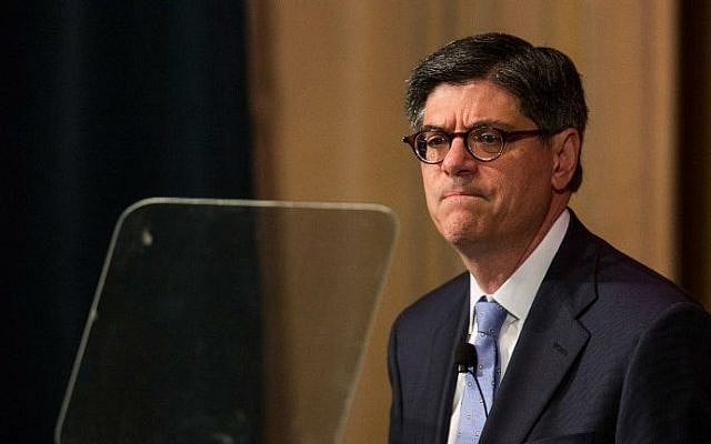 US Secretary of the Treasury Jacob Lew speaks to the Economic Club of New York on June 11, 2014 in New York City. (Andrew Burton/Getty Images/AFP)