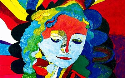 Painting by Amir Bai. Amir is deaf and mute and communicates through sign language. He lives at Kfar Ofarim, ALUT’s village for people with autism in Ramat HaSharon. (courtesy)