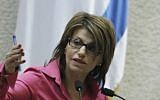 Dalia Itzik addresses the Knesset on July 18, 2011.(photo credit: Miriam Alster/FLASH90)