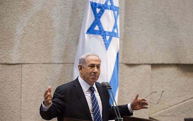 Prime Minister Benjamin Netanyahu speaks in the plenum hall of the Knesset on May 28, 2014. (photo credit: Flash90) Prime Minister Benjamin Netanyahu speaks in the plenum hall of the Knesset on May 28, 2014. (photo credit: Flash90)