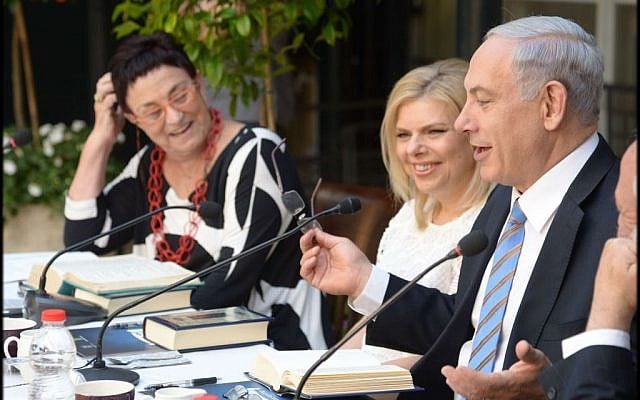 Israeli Prime Minister Benjamin Netanyahu and his wife Sara, center, at a Bible study session held at his official Jerusalem residence on June 1, 2014. (photo credit: Amos Ben Gershom/GPO/Flash90) Israeli Prime Minister Benjamin Netanyahu and his wife Sara, center, at a Bible study session held at his official Jerusalem residence on June 1, 2014. (photo credit: Amos Ben Gershom/GPO/Flash90)