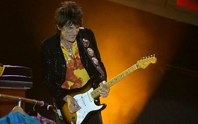 The Rolling Stones guitarist, Ronnie Wood, during the band's concert in Tel Aviv, Israel, on June 4, 2014. (Photo credit: Flash 90) The Rolling Stones guitarist, Ronnie Wood, during the band's concert in Tel Aviv, Israel, on June 4, 2014. (Photo credit: Flash 90)