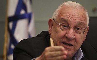 President-elect Reuven Rivlin speaks during the Finance Committee meeting during which members of Knesset bid him farewell as a Knesset member, on June 23, 2014. (Photo credit: Hadas Parush/Flash90)