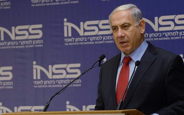 Prime Minister Benjamin Netanyahu speaks at a conference organized by the Institute for National Secuirty Studies in Tel Aviv on Sunday, June 29, 2014 (photo credit: Amos Ben Gershom/GPO/FLASH90) Prime Minister Benjamin Netanyahu speaks at a conference organized by the Institute for National Secuirty Studies in Tel Aviv on Sunday, June 29, 2014 (photo credit: Amos Ben Gershom/GPO/FLASH90)