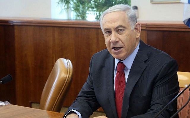 Benjamin Netanyahu speaking at the cabinet meeting Sunday, June 29, 2014. photo credit: Marc Israel Sellem/POOL/Flash90) Benjamin Netanyahu speaking at the cabinet meeting Sunday, June 29, 2014. photo credit: Marc Israel Sellem/POOL/Flash90)