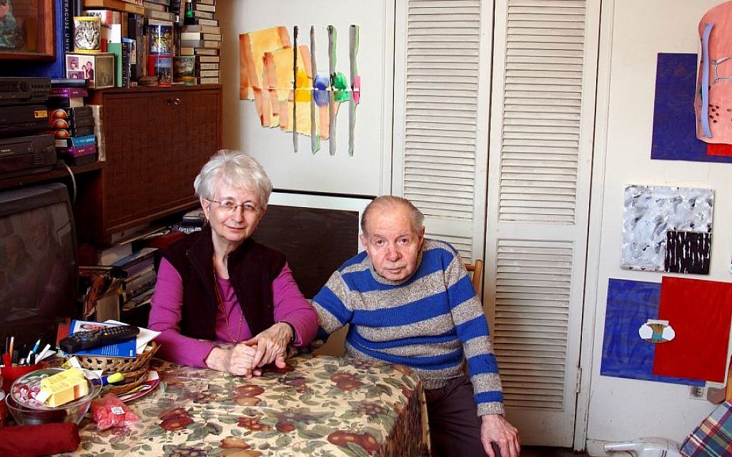 Herb and Dorothy Vogel in the living room of their one-bedroom Manhattan apartment, where they kept 2,400 works of art. (Courtesy of Fineline Media) Herb and Dorothy Vogel in the living room of their one-bedroom Manhattan apartment, where they kept 2,400 works of art. (Courtesy of Fineline Media)