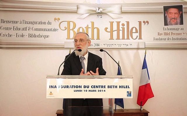 An interim chief rabbi of France, Michel Gugenheim, attends the March 11, 2014 opening of a charitable institution. (photo credit: Courtesy/Consistoire de Paris) An interim chief rabbi of France, Michel Gugenheim, attends the March 11, 2014 opening of a charitable institution. (photo credit: Courtesy/Consistoire de Paris)
