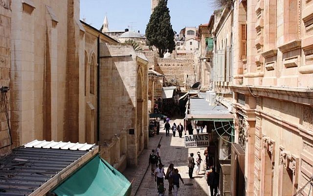 Looking down from the rooftop promenade (photo credit: Shmuel Bar-Am)