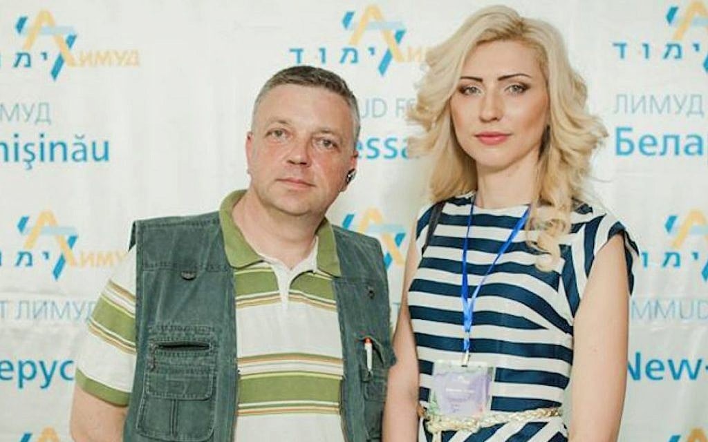 Misha Gorbachov, deputy director of the Jewish Community of Chisinau, and Limmud Moldova co-organizer Julia Seinman in Chisinau, May 23, 2014. (George Omen/Limmud FSU/JTA) Misha Gorbachov, deputy director of the Jewish Community of Chisinau, and Limmud Moldova co-organizer Julia Seinman in Chisinau, May 23, 2014. (George Omen/Limmud FSU/JTA)
