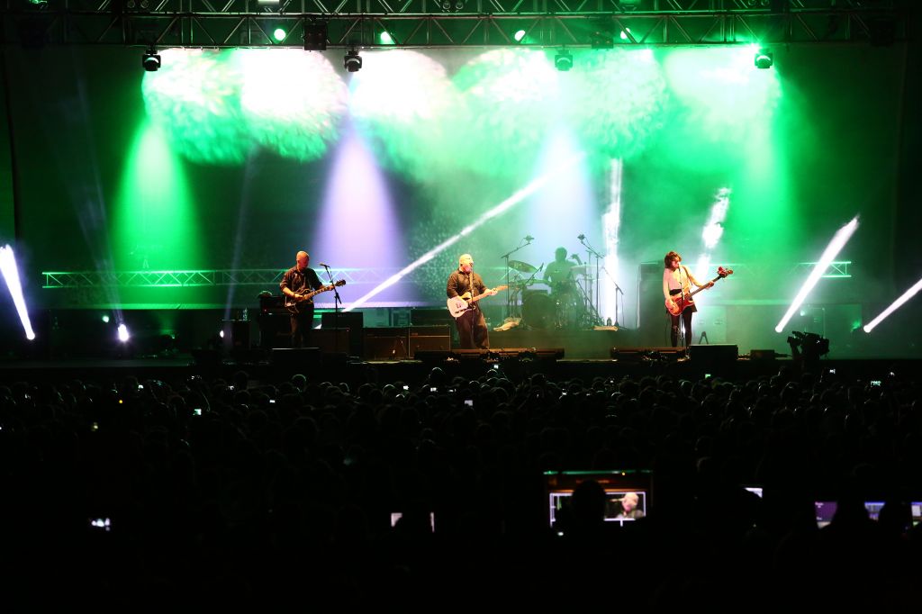 The Pixies on stage at Tel Aviv's Bloomfield Stadium (photo credit: Orit Pnini)