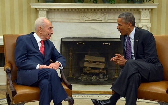 US President Barack Obama meets with Israeli President Shimon Peres in the Oval Office of the White House on June 25, 2014, in Washington, DC (AFP/Mandel Ngan) US President Barack Obama meets with Israeli President Shimon Peres in the Oval Office of the White House on June 25, 2014, in Washington, DC (AFP/Mandel Ngan)