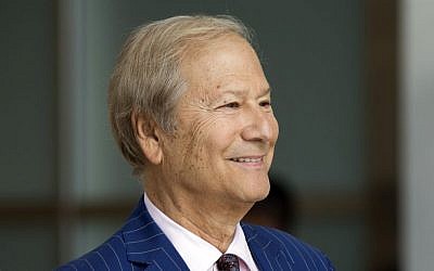 In this May 27, 2014, file photo businessman Lewis Katz arrives for a closed-door auction to buy the The Philadelphia Inquirer and Philadelphia Daily News in Philadelphia. Philadelphia Inquirer co-owner Lewis Katz is among the seven people killed in a fiery plane crash in Massachusetts, the newspaper's editor said Sunday, June 1, 2014. Katz was 72. (photo credit: AP/Matt Rourke)