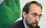 Jordan's ambassador to the United Nationas, Prince Zeid al-Hussein, speaks to the media during a news conference in New York. (AP Photo/John Minchillo, File)