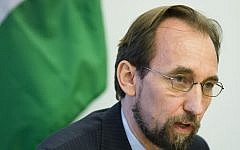 Jordan's ambassador to the United Nationas, Prince Zeid al-Hussein, speaks to the media during a news conference in New York. (AP Photo/John Minchillo, File)