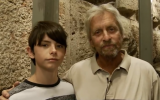 Dylan and Michael Douglas at the City of David tour (Courtesy City of David YouTube)