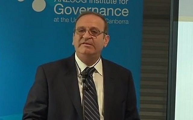Izzat Abdulhadi, head of the Palestinian delegation to Canberra (photo credit: YouTube screen capture) Izzat Abdulhadi, head of the Palestinian delegation to Canberra (photo credit: YouTube screen capture)