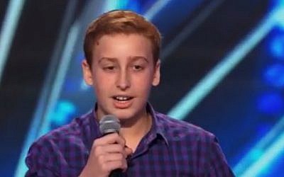 12-year-old Josh Orlian on "America's Got Talent" (photo credit: Youtube screenshot)