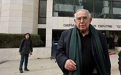 Avaham Shalom, the Shin Bet deputy chief of the operations that lead to Nazi war criminal Adolf Eichmann's capture, seen here on the 50th anniversary of the mission, 2011. (photo credit: Yossi Zamir/Flash90 )