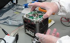 A nano-satellite made in Israel (photo credit: CC BY-SA Royroy903 Wikimedia Commons)