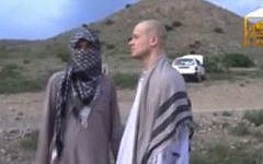 A video released by the Taliban purports to show Bowe Bergdahl being handed over to US troops. (photo credit: YouTube screen capture)