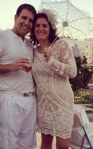 Ruth Waiman with her husband Steven Friedland at the event. (photo credit: courtesy Ruth Waiman)