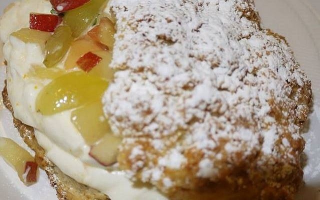 Shortcakes filled with fresh fruit and cream, for Shavuot (photo credit: Lori Rapp)