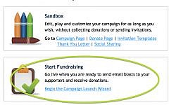 A screenshot of the Give2gether interface (Photo credit: Courtesy)