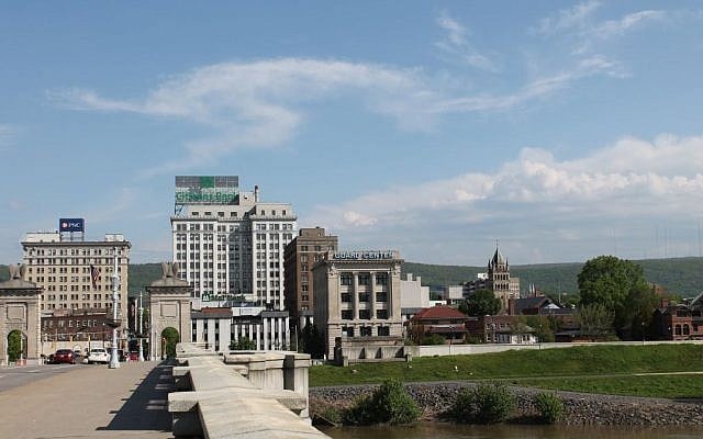 The population of Wilkes-Barre, Pa., located about 120 miles west of New York, is less than half what it was in 1930. (Uriel Heilman/JTA)