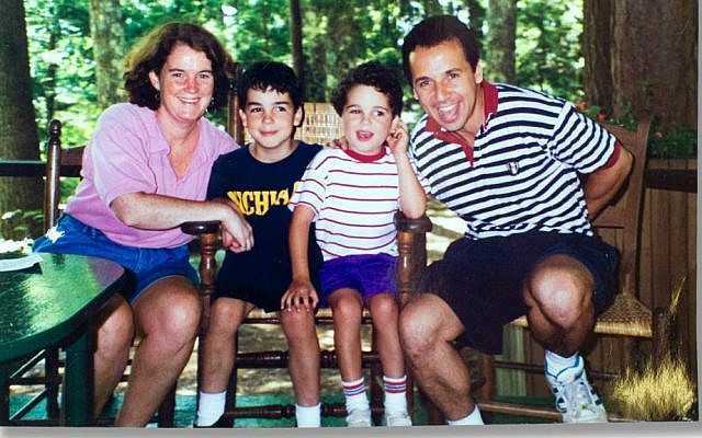 Cornelia and Ron Suskind with their sons Walter and Owen before they discovered the full power of Disney affinity therapy. (Courtesy)