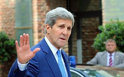 US Secretary of State John Kerry arrives in front of a hotel where closed-door nuclear talks on Iran take place in Vienna, Austria, Monday, July 14, 2014. (photo credit: AP Photo/Ronald Zak) US Secretary of State John Kerry arrives in front of a hotel where closed-door nuclear talks on Iran take place in Vienna, Austria, Monday, July 14, 2014. (photo credit: AP Photo/Ronald Zak)