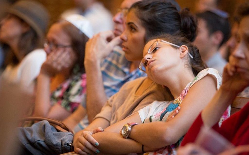More than 600 Boston-area Jews attended a Memorial Service for Our Boys outside Boston Wednesday, July 2, 2014. (photo credit: Elan Kawesch/The Times of Israel) More than 600 Boston-area Jews attended a Memorial Service for Our Boys outside Boston Wednesday, July 2, 2014. (photo credit: Elan Kawesch/The Times of Israel)