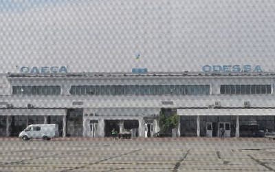The homely Odessa Airport during a layover on a desperate flight back to Tel Aviv on Thursday. (photo credit: Melanie Lidman/Times of Israel)