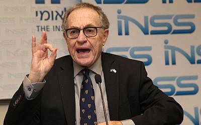 Professor Alan Dershowitz participated in a panel discussion at the Institute for National Security Studies in Ramat Aviv on December 11, 2013. (Gideon Markowicz/Flash90) Professor Alan Dershowitz participated in a panel discussion at the Institute for National Security Studies in Ramat Aviv on December 11, 2013. (Gideon Markowicz/Flash90)