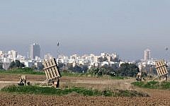 Iron Dome missile defense batteries near the southern town of Ashdod. File photo (Photo credit: Flash90)